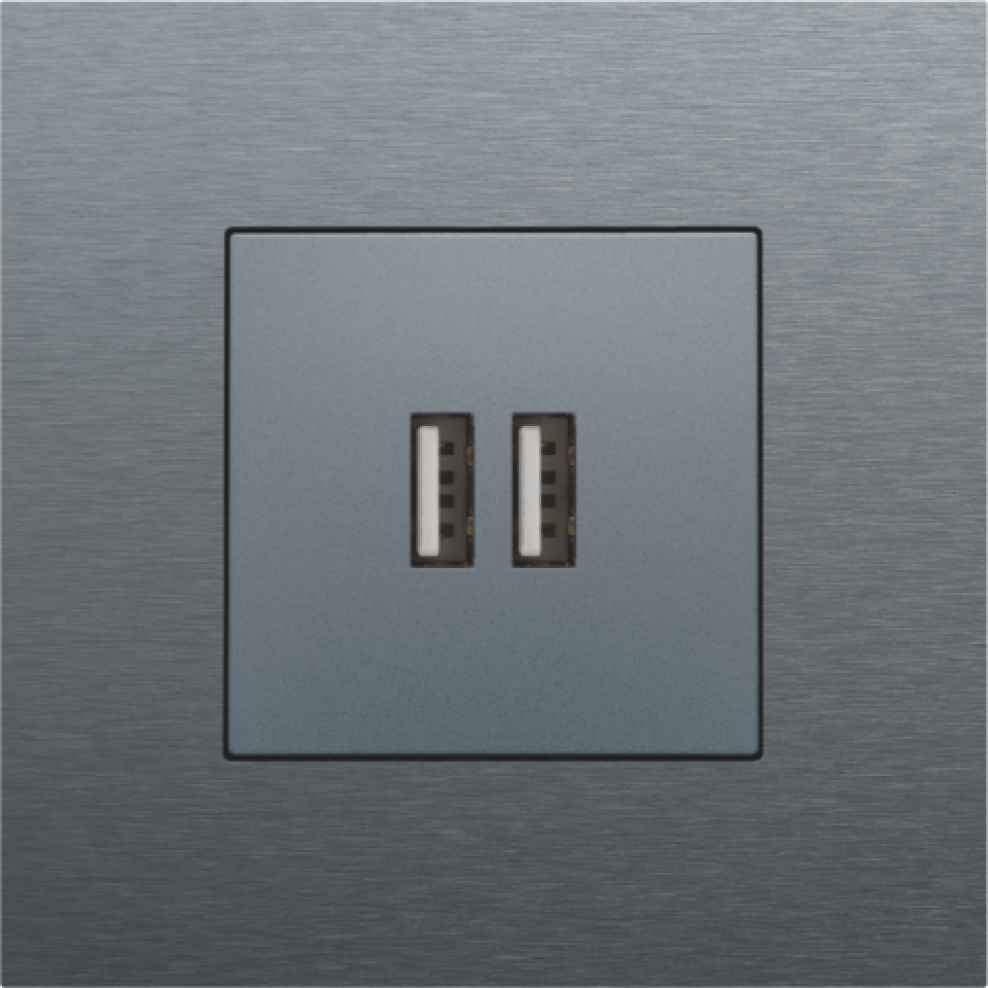 Weg Detective Herenhuis Centraalplaat USB-lader Alu Grey Coated 220-68001 | Tecshop
